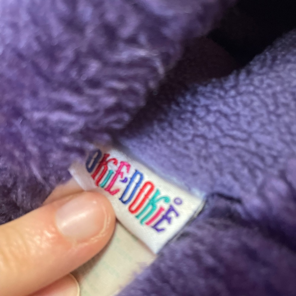 Vintage Okie Dokie 12 Month Winter Coat Jacket Purple with Hood - Picture 5 of 6